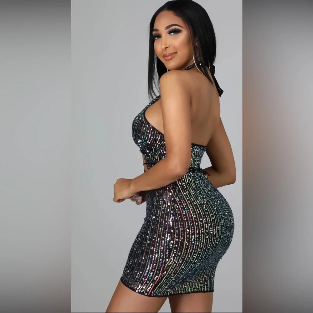 Sequin mini dress - Picture 2 of 4